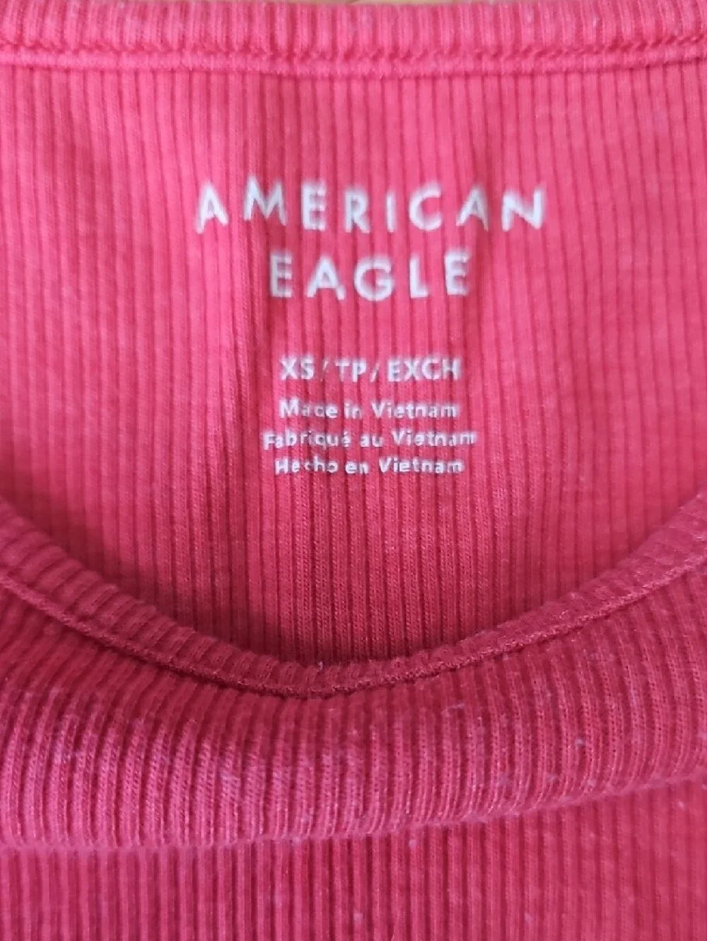 American Eagle Outfitters Pink Rib Tee & Navy Striped Tee - 2 Pack, Size XS - Picture 3 of 8